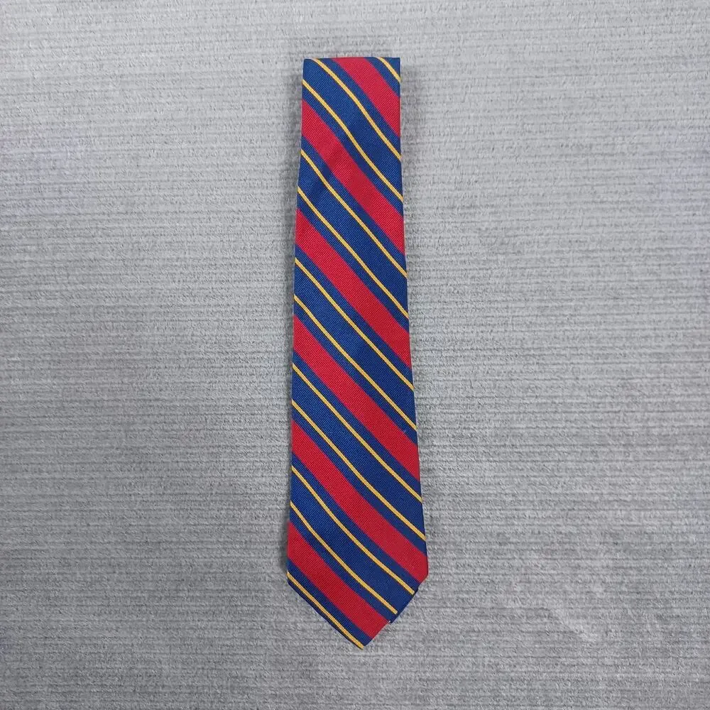 Vintage GAP 100% Silk Neck Tie Red‎ Blue Striped USA 58”x3